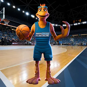 Syl, the AI coach: a cartoon turtle-dinosaur-armadillo in a basketball jersey, holding a ball on court